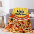 thumbnail image 1 of Ramen Noodle Soup Ramen Shrimp Flavor Throw Blanket Super Soft Flannel Blanket Home Decor - Plush Lightweight Fuzzy Cozy Blanket for Couch Sofa Bed All Season,40"x50"-Kids/Throw Size, 1 of 6