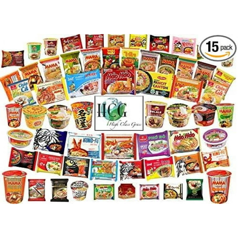 International Ramen Noodles Variety Pack - 15 Snacks, Japanese