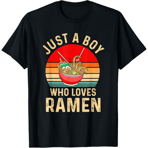 Ramen Noodles Boys Apparel Just a Boy Who Loves Ramen T-Shirt