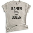thumbnail image 1 of Ramen Queen T-shirt, Unisex Women's Shirt, Ramen T-shirt, Light Silk Gray, Medium, 1 of 6