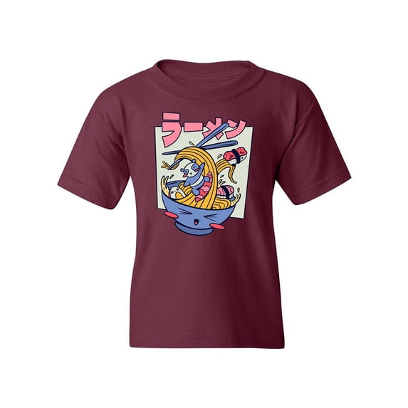 Ramen Surfing T-Shirt Juniors -Smartprints Designs, x-Small