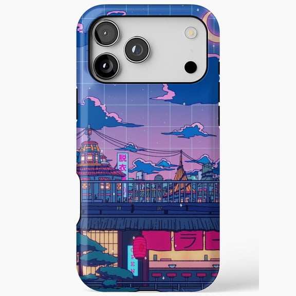 Ramen Village Cute Japanese Food Landscape Cartoon Case for iPhone 11 12 13 14 15 16 17 Pro Max