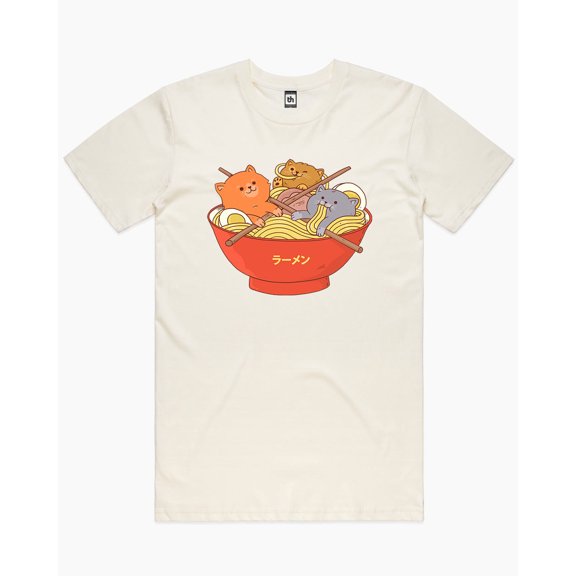 Ramen and Cats T-Shirt Australia Online colour_white