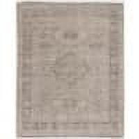 Ivory Tufted Wool-Viscose Blend Handmade Rectangular Rug, 3'6" x 5'6"