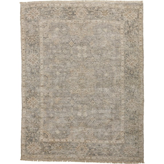 Ramey Vintage Space Dyed Wool Rug, Latte Tan/Gray, 7ft-6in x 9ft-6in Area Rug