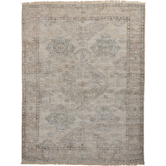 Ramey Vintage Space Dyed Wool Rug, Natural Tan/Gray, 2ft x 3ft Accent Rug