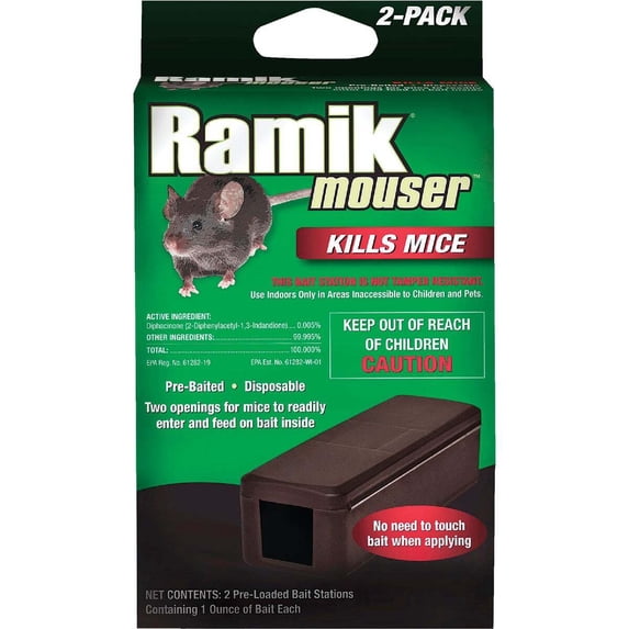 Ramik Mouser Disposable Mouse Bait Station (2-Pack) 000600