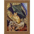 thumbnail image 1 of Raminou sitting on a cloth 24x18 Gold Ornate Wood Framed Canvas Art by Suzanne Valadon, 1 of 2