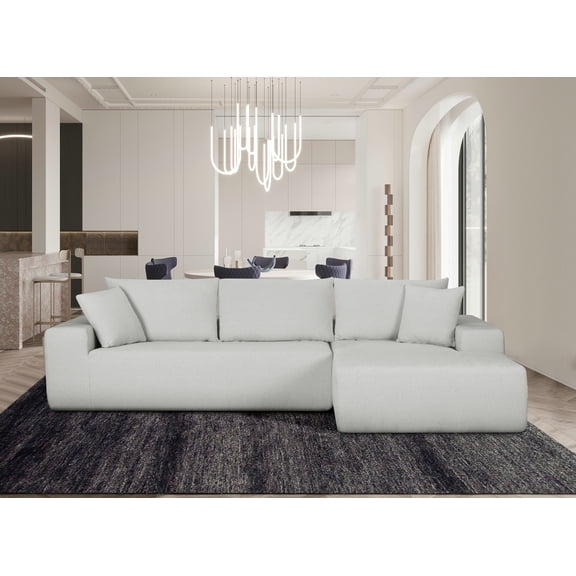 Ramiro L Shaped Polyester Sectional Sofa