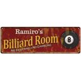 thumbnail image 1 of Ramiro's Billiard Room Red Sign Game Room Pool 6x18 106180008338, 1 of 1