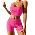 thumbnail image 1 of Ramiter 2 Piece Sets for Women Women Two Piece Workout Outfits Bra Crop Tops+High Waist Leggings Yoga Tracksuit,Hot Pink, 1 of 2