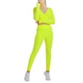thumbnail image 1 of Ramiter 2 Piece Sets for Women Womens Yoga Pants, Women Fashion Dobby Skinny Mid Knee-Length Elastic Waist sports yoga 2-piece set,A, 1 of 4