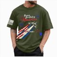 thumbnail image 1 of Ramiter 4th of July Shirts for Men American Flag 1776 Graphic Tees Casual Cap Sleeve USA Patriotic Tops(AG,S), 1 of 6