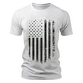 thumbnail image 1 of Ramiter American Shirts for Men Men's T Shirt Lightweight Cotton Short Sleeve Crew Neck Plain Tee Top Tshirts White 3XL, 1 of 4