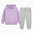 thumbnail image 1 of Ramiter Boys Clothes Fleece Pullover Hoodie and Pants Outfit Set Little Kid to Big Kid(Purple,3-4 Years), 1 of 6