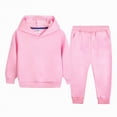 thumbnail image 1 of Ramiter Boys Clothes&nbsp;Size&nbsp;8 Boys Clothes Long Sleeve Hoodie Sweatshirts and Sweatpants Set 2 Piece Fall Winter Boys Hoodies Size(Pink,12-18 Months), 1 of 6