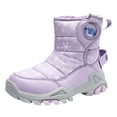 thumbnail image 1 of Ramiter Boys Girls Toddler Snow Boots Waterproof Slip Resistant Outdoor Kids Winter Shoes Purple,2, 1 of 6
