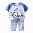 thumbnail image 1 of Ramiter Boys Shorts Set Summer Outfits for Kids Short Sleeve Tshirts Toddler Cartoon Cotton Clothing Set(Light Purple,2-3 Years), 1 of 6