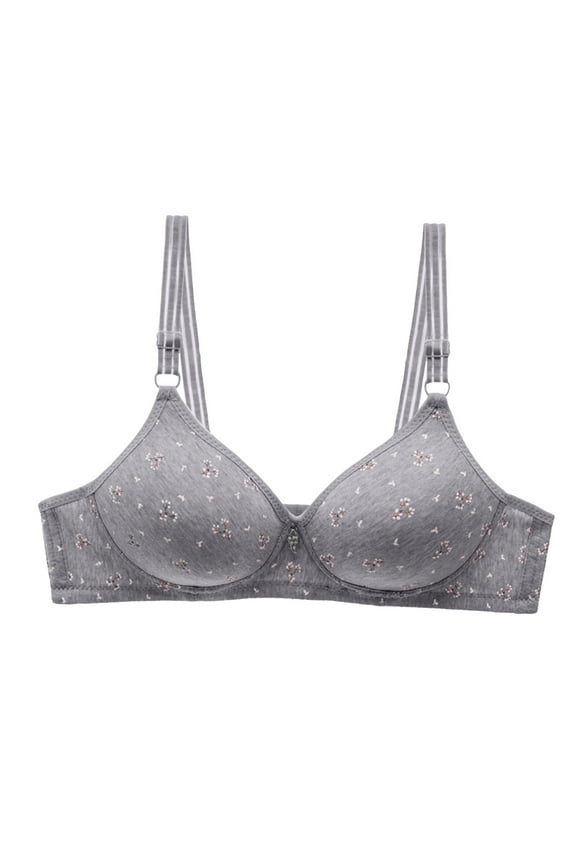 Bras for Women Sexy Pair of Lace Women Underwear Cup Gathered Breast Adjustable Thin Lady Bra 80,Grey