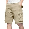 thumbnail image 1 of Ramiter Cargo Shorts for Men Male Casual Multi Straight Outdoor Overalls Trousers Shorts Button Pocket Cargo Pants,Beige, 1 of 5