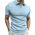 thumbnail image 1 of Ramiter Casual Shirts for Men Men's Loose Fit Heavyweight Short-Sleeve Logo Graphic T-Shirt Light blue,XL, 1 of 1