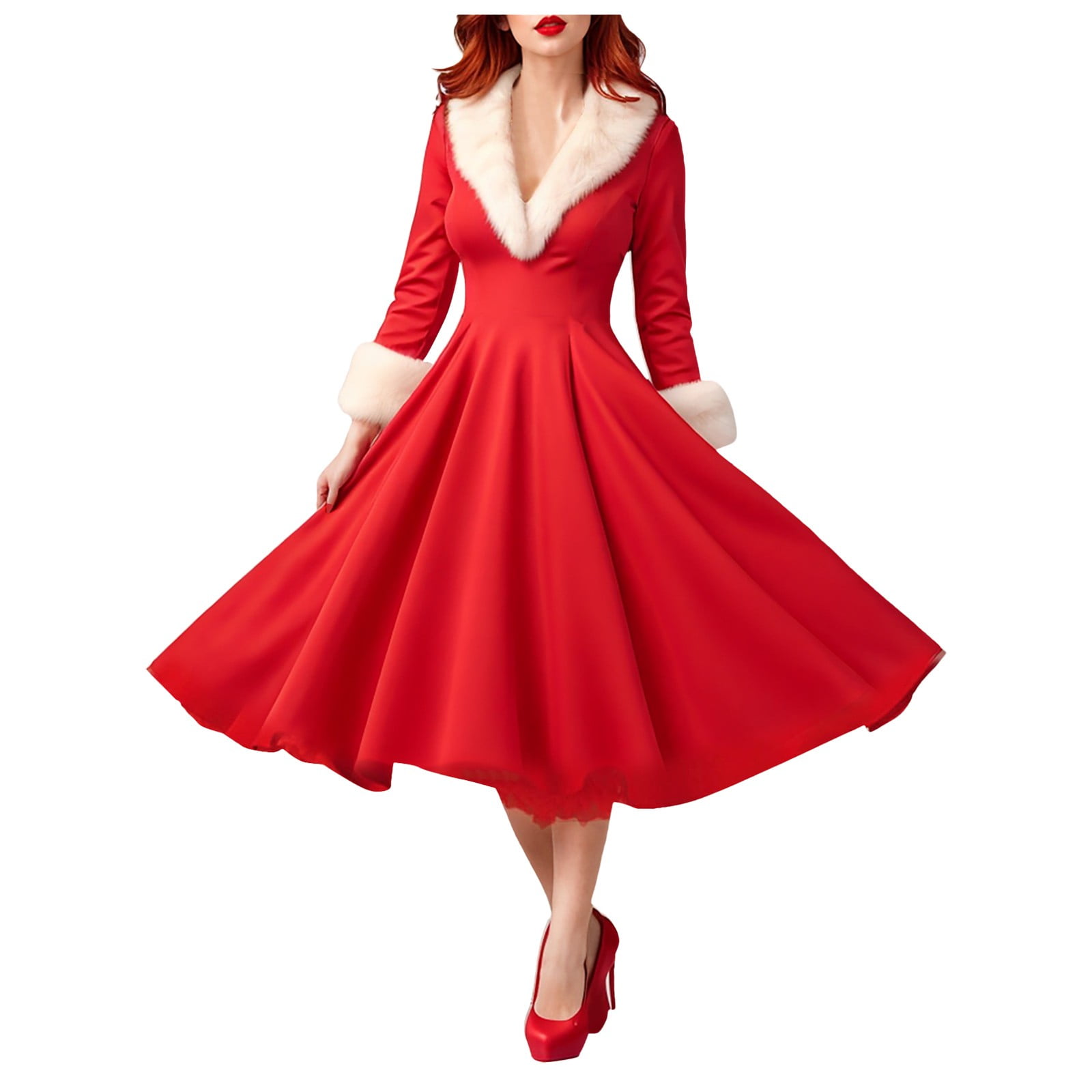 Ramiter Dresses for Women Christmas Christmas Dresses Women Long Sleeve