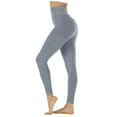 thumbnail image 1 of Ramiter Fleece Lined Leggings Women Women Fitness Exercise Stretch High Waist Skinny Suckled Pocket Yoga Pants Lined Yoga Pants for Women S,Navy, 1 of 5