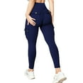 thumbnail image 1 of Ramiter Fleece Lined Leggings Women Workout Leggings for Women- Cotton Gym Stretch Tummy Control Butt Lifting High Rise Seamless Slim Fit Yoga Leggings L,Blue, 1 of 5