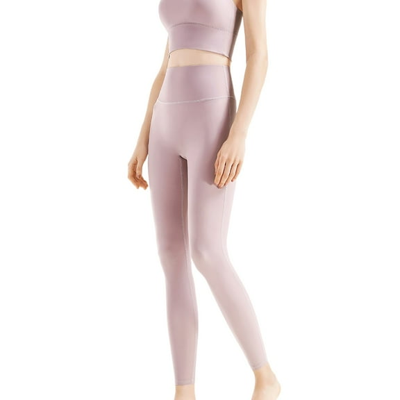 Ramiter Fleece Lined Leggings Workout Leggings for Women Seamless Scrunch Tights Tummy Control Gym Fitness Girl Sport Active Yoga Pants L,Pink