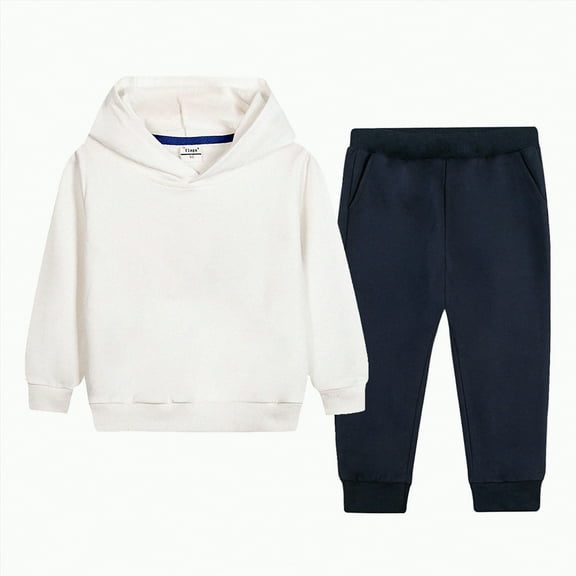 Ramiter Hoodies for Boys 10-12 Toddler Boy Clothes Long Sleeve Hoodie Sweatsuits Tops and Pants 2Pcs Boys Fall Winter Outfits Set(Navy,11-12 Years)