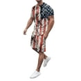 thumbnail image 1 of Ramiter Independence Day Men's Short Sleeved Set,Home leisure 2 Piece White,S, 1 of 4