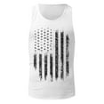 thumbnail image 1 of Ramiter Independence Day Tank Linen V Neck Sleeveless Beach Summer Casual Men's Fashion Shirt Tops Tank White L, 1 of 4