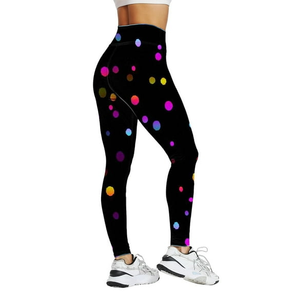 Ramiter Leggings for Women High Waist Yoga Pants with Pockets, Tummy Control Leggings, Workout Way Stretch Yoga Leggings 2XL,Black