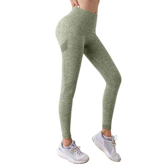 Ramiter Leggings for Women Workout Leggings for Women Seamless Scrunch Tights Tummy Control Gym Fitness Girl Sport Active Yoga Pants S,GN1