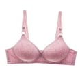 thumbnail image 1 of Ramiter Lingerie for Women Comfort Ring Cup Women Underwear Plus Button Bra Full Size Breathable No Gathers Steel Front Bra 100,Hot Pink, 1 of 4