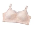 thumbnail image 1 of Ramiter Lingerie for Women Sexy Naughty Women's Plus Size Signature Lace Unlined Underwire Bra with Added Support 36/80BC,Beige, 1 of 2