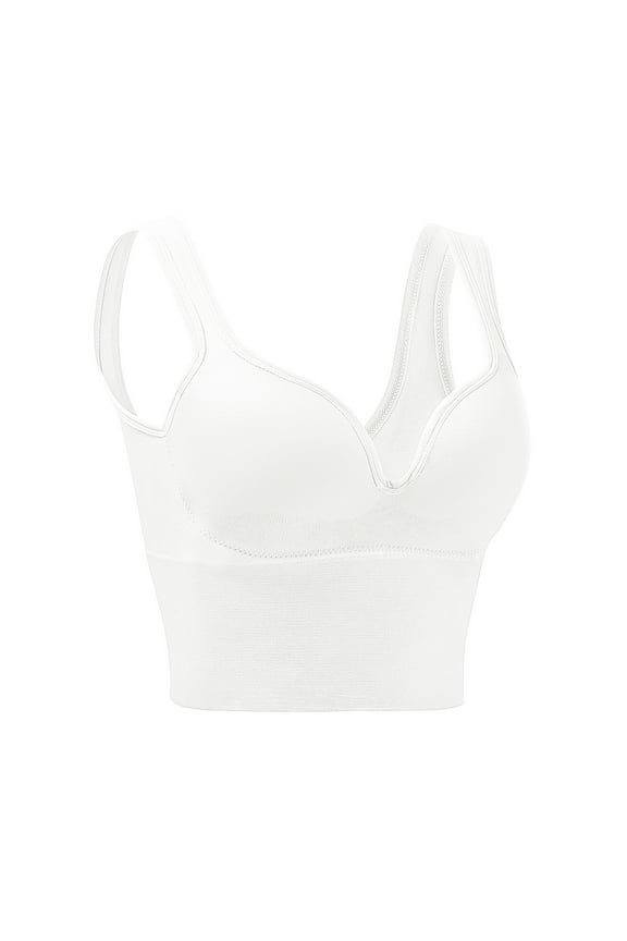 Lingerie for Women Women's Filifit Sculpting Uplift Bra Fashion Deep Cup Bra Full Back Coverage Hide Fat Smooth Bra L,White