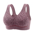 thumbnail image 1 of Ramiter Lingerie for Women Women's Plus Size Full Coverage Non Padded Wireless Minimizer Bra -Comfort and Double Support 44,Purple, 1 of 2