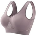 thumbnail image 1 of Ramiter Lingerie for Women Women's Zip Front Sports Bra Wireless Padded Push up Bras for Fitness Yoga Workout Dark Gray,2XL, 1 of 5