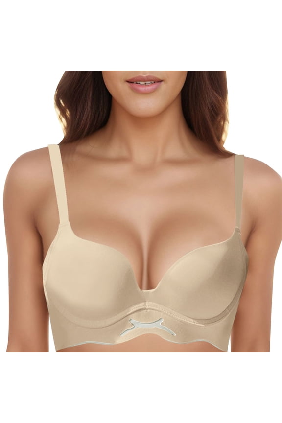 Lingerie for Women Womens 18 Hour Side & Back Smoothing Wireless Bra, Cool Comfort Wire-Free Bra 34,Khaki