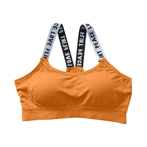 Ramiter Lingerie for Women Womens Seamless Moisture Wicking Keyhole Sports Bra One Size,Orange