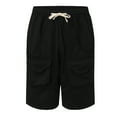 thumbnail image 1 of Ramiter Men'S Shorts Men Sports Casual Shorts Elastic Waist Pockets Loose Straight Cargo Short Pants Black,M, 1 of 5