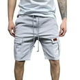 thumbnail image 1 of Ramiter Men'S Shorts Men Spring Summer Short Pant Leisure Vacation Party Beach Pant Trouser Hawaii Print LaceUp Loose Short Grey,3XL, 1 of 4
