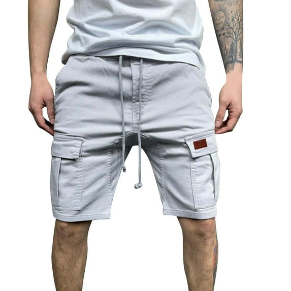 Ramiter Men'S Shorts Men Spring Summer Short Pant Leisure Vacation Party Beach Pant Trouser Hawaii Print LaceUp Loose Short Grey,3XL