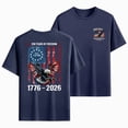 thumbnail image 1 of Ramiter Men's 250th America Anniversary Casual Printed T-Shirt American Flag Shirt Men 250 Years of Freedom Shirt(Dark Blue,2XL), 1 of 6