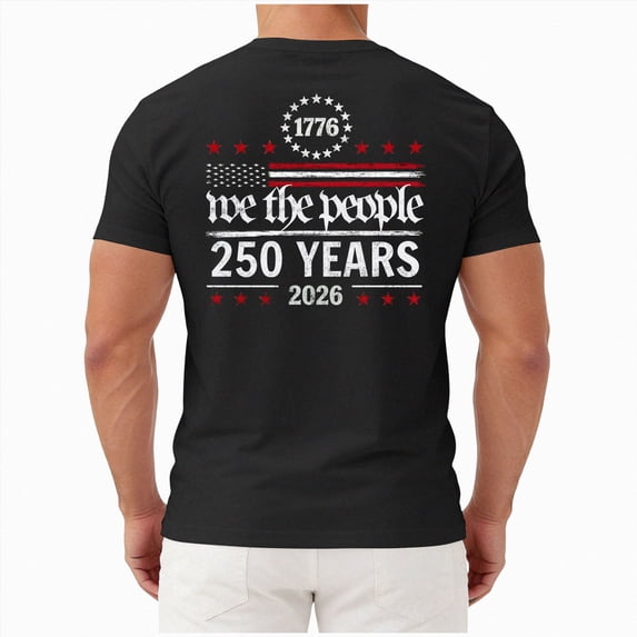 Ramiter Men's America 250Th Anniversary Printed T-Shirt Patriotic Falg Shirts for Men(Black,L)
