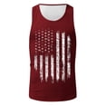 thumbnail image 1 of Ramiter Men's Independence Day Tank Oversized T Shirts for Men Mens Sleeveless Button Down Shirts - Cotton Linen Summer Beach Basic Tank Tops Casual Solid Color T-Shirt Red XL, 1 of 4