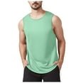 thumbnail image 1 of Ramiter Men's Tank Tops Bodybuilding Stringer Y-Back Gym Fitness Workout Training Running Athletic Quick Dry Top Light Green,2XL, 1 of 7