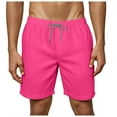 thumbnail image 1 of Ramiter Mens Board Shorts Swimwear Mens Swim Trunks with Compression Liner Inseam Quick Dry Bathing Suit Lightweight Swimming Shorts(Pink,M), 1 of 9