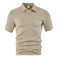 thumbnail image 1 of Ramiter Mens Golf Shirt Men's Golf Polo Shirts Short Sleeve Performance Moisture Wicking Golf Shirts for Men Khaki,2XL, 1 of 4